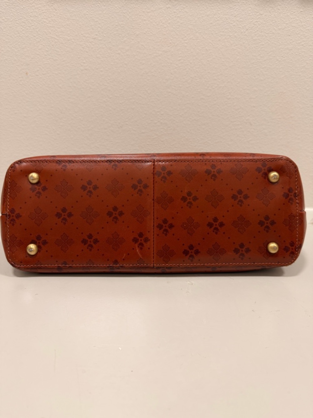 Gorgeous Patricia Nash Brown Chain-Handle Tote Bag in Burnt Orange - Picture 8 of 13